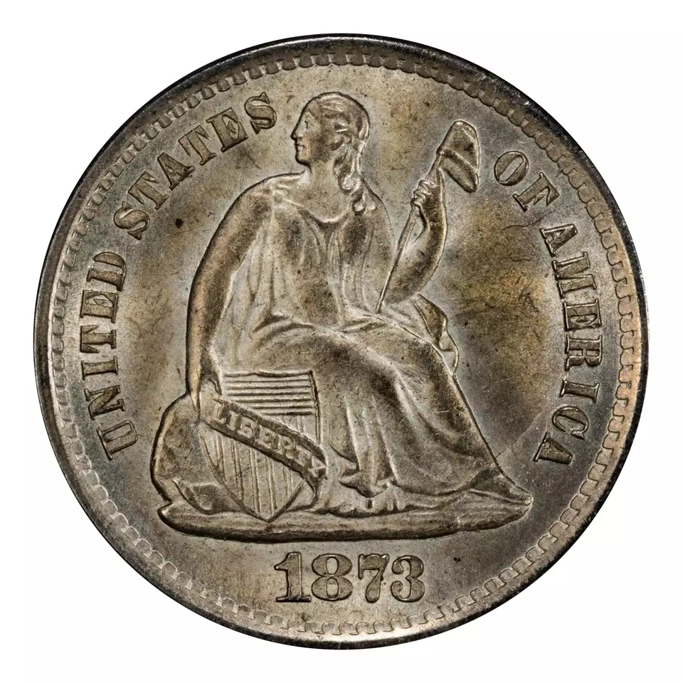 1873-S Seated Liberty Half Dime PCGS MS-64 CAC - Image 1 of 4