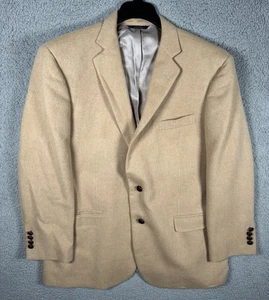 Brooks Brothers Blazer Mens Size 46R Loro Piana 100% Camelhair Fleece Made in US - Picture 1 of 15