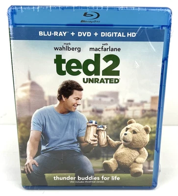 TED 2 New Sealed Blu-ray + DVD Unrated Steelbook Mark Wahlberg Seth MacFarlane - Image 1 of 4