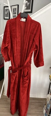 Sears The Men's Store Vintage Burgundy Robe Made In USA One Size Chest 36-48 - Image 1 of 4