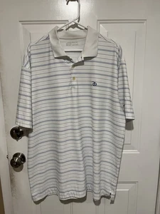 Disney Nike Golf FitDry Poloshirt - gestreift blau & weiß - Herren XL - Bild 1 von 9