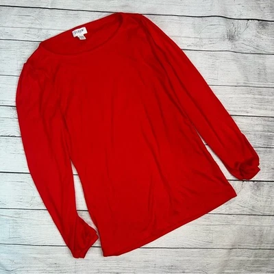 J. Crew Women's Balloon Sleeve Long Sleeve T-Shirt  Red Size XXS - Image 1 of 4