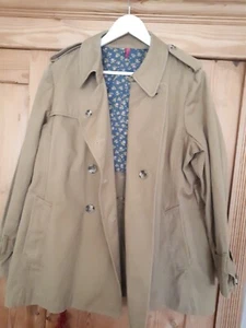 Wrap Cabanjacke Kurztrench Damenjacke 48 khaki beige - Bild 1 von 4