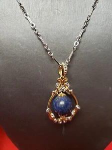 Michael Valitutti Stamped “NH” Sterling Silver Lapis Pendent - Picture 1 of 10