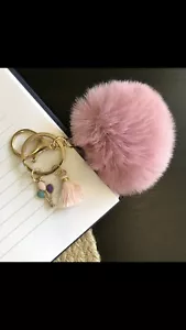 NEW Custom Happy Birthday Balloons Keychain Birthday Gift Backpack Bag Clip Pom - Picture 1 of 1