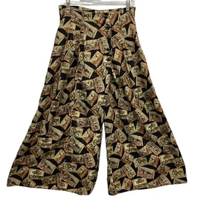 Vintage Alexander Campbell Equestrian Print Gaucho Pants Misses size M/12 - Picture 1 of 5