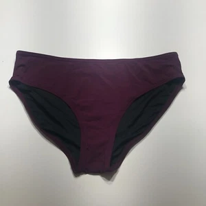 NEW Burgundy Swim Bottoms Hipster Lined Stretch Quick Dry Womens Size Large - Picture 1 of 11
