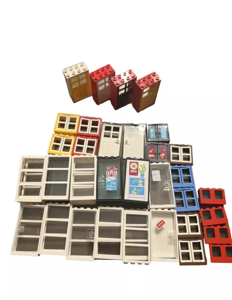 Lego Classic Doors & Windows 49 Piece Lot including some from Friends Set 8oz - Image 1 of 3