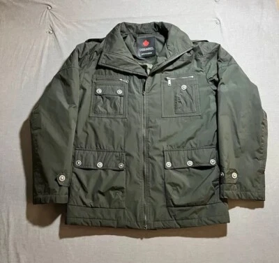 Chaqueta para hombre Dsquared2 XL verde con bolsillos aislados manga larga LEER Foto 1 de 4