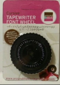 NEW AROUND THE BLOCK CURSIVE TAPEWRITER FONT WHEEL #11007 NIP - Picture 1 of 5