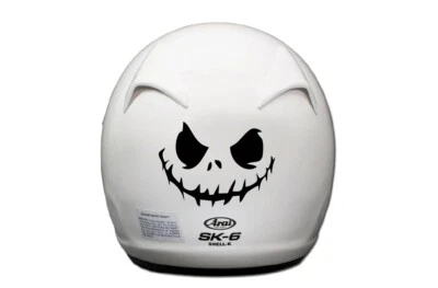 Motorcycle Helmet EVIL SMILE FACE Vinyl Decal Sticker Reflective GLOSS Emblem Foto 1 de 2