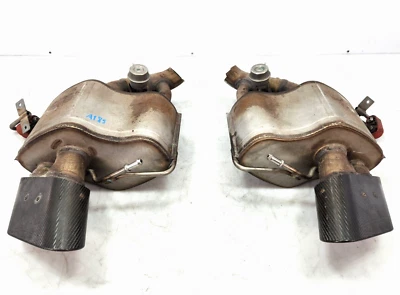 ✅ 09-19 OEM Maserati GT S 4.7L Sport Line Juego de silenciadores de escape trasero puntas de carbono Foto 1 de 4