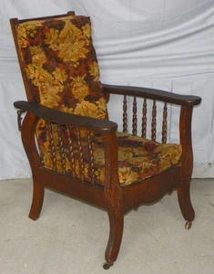 Rare Child’s Antique Oak Morris Chair – Original Finish - - Picture 1 of 4