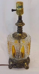 Loevsky & Loevsky Metal Castings L & L WMC 1973 Glass Table Lamp 2 Bulb - Works! - Picture 1 of 6