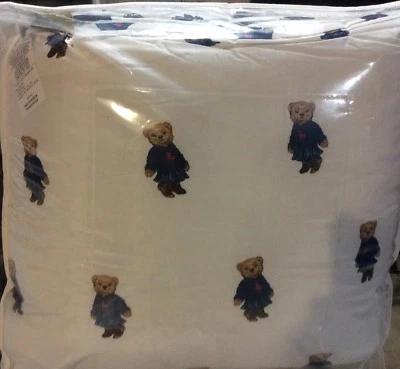 NEW Ralph Lauren Polo Teddy Bear GIRL F/Q Comforter SET with 2 Standard Shams - Image 1 of 3