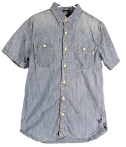 American Eagle Outfitters camicia denim uomo M usata - Foto 1 di 5