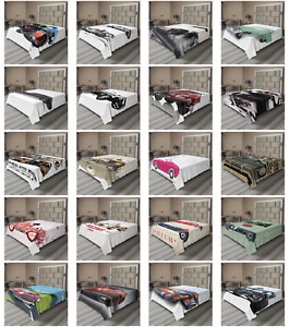 Ambesonne Cars Print Flat Sheet Top Sheet Decorative Bedding 6 Sizes