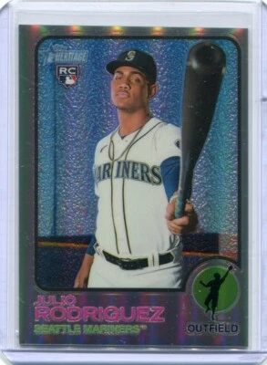 2022 Topps Heritage Julio Rodriguez #700 Rookie Chrome Silver Refractor #134/373 - Image 1 of 2
