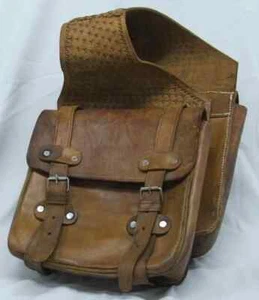 Bolso de montar Western de cuero marrón claro premium de gran calidad - Imagen 1 de 4