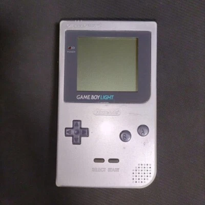 Nintendo Game Boy Light SILVER console MGB-101 WORKING CLEANED Japan Used - Image 1 of 4