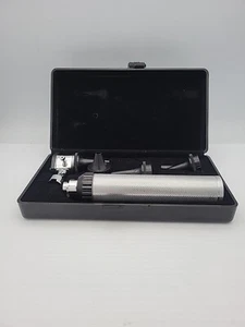 Stainless Steel Metal Otoscope Set w Parts and Box Case Medical Equipment - Picture 1 of 8