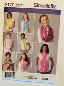 SIMPLICITY Sewing Pattern Women's Scarves Uncut New  2170 -   BUY 2 GET 1 FREE - Picture 1 of 2
