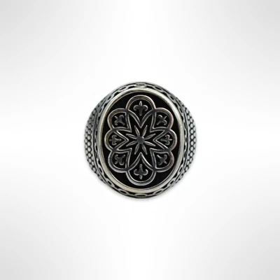 925 Sterling Silver Fleur-De-Lis Men's Ring sizes US 9 - 12 - Image 1 of 4
