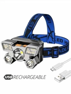 Hoofdlamp Met Ingebouwde Batterij USB Oplaadbare Thuis Zaklamp 4 Modes Draagbare - Afbeelding 1 van 11