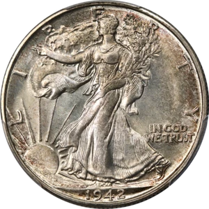 1942-D Walking Liberty Half PCGS MS66 Nice Luster Nice Strike - Picture 1 of 4