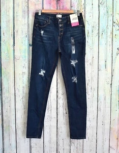 Kids Girls SO Superstar High Rise Skinny Jeans Size 16 Dark Rinse Skinny Fit NWT - Picture 1 of 8