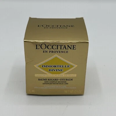 L'Occitane Immortelle Divine Eye Balm 0.5oz / Advanced Youth Face Care New - Image 1 of 4