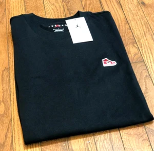 *NEW* Men NIKE AIR JORDAN BRAND EMB T-SHIRTS BLACK (FN5982 010), SZ MD - 2XL 👍 - Picture 1 of 4