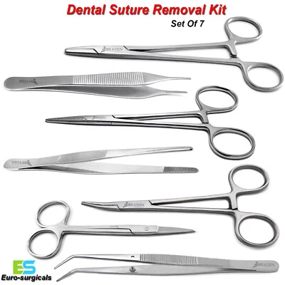 Set Of 7 Hemostat Homeostatic Clamp Artery Locking Surgical Needle Forceps CE - Image 1 of 4