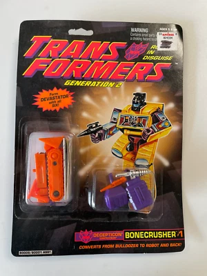 Transformers Original G2 1993 Construction Bonecrusher MOSC Devastator Orange - Image 1 of 4