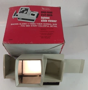 Visor de diapositivas iluminado Sears Easi-Load 2x2 pulgadas #99261 funciona con baterías 2D - Imagen 1 de 14