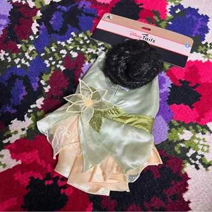 Neu mit Etikett Disney Schwänze Prinzessin Tiana Haustierkostüm mit Perücke - Bild 1 von 6