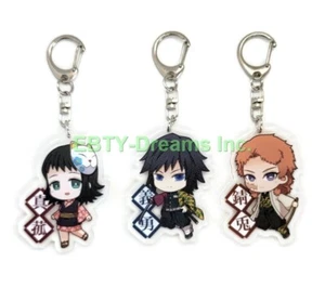 Set of 3 Demon Slaye DS Acrylic Keychain Sabito, Makomo, Giyuu Tomioka v3 - Picture 1 of 2