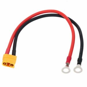 XT90 Female to 8mm Ring Lugs 10AWG 30cm Cable emergency DC Power supply battery