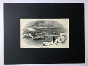 1852 duck shooting on the Potomac Hand Colored Woodcut - Picture 1 of 1