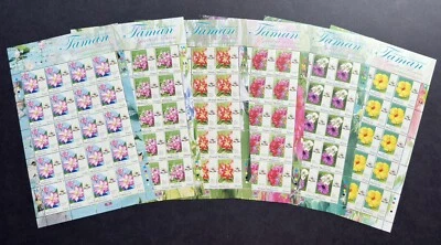 2007 Malaysia Definitive Garden Flowers Melaka 120v Stamp complete 6 Full Sheets - Image 1 of 4