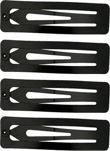 Snap Hair Clips 4PCS 7Cm Metal Hair Clips Large Rectangle Hair Barrettes Non-Sli - Picture 1 of 12