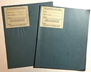 PENNSYLVANIA STATE COLLEGE ~ Pair of Vintage Blue Test/Exam Books - Picture 1 of 1