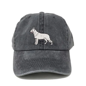 White German Shepherd dog embroidered dad hat, Shepherd embroidered baseball cap - Picture 1 of 11