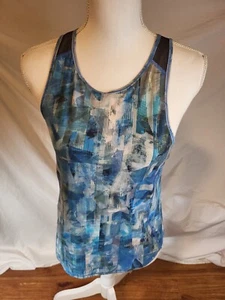 Lululemon Sculpt Tank II Sun Dazed Multi Blue Print Sleeveless Top 4 - Picture 1 of 6