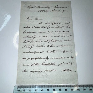 Sir George Biddell Airy Astronomer Royal Greenwich 2p ALS Autogramm Brief 1852 - Bild 1 von 4