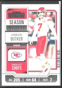 2023 Panini Contenders Harrison Butker #49 Season Ticket Retail Chiefs - Picture 1 of 2