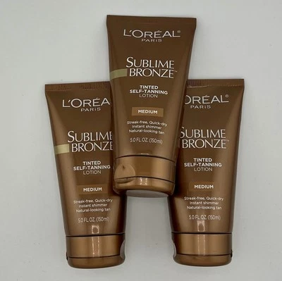 (3X) L'Oreal Paris Sublime Bronze Tinted Self Tanning Lotion Medium Tan 5 Oz - Image 1 of 4