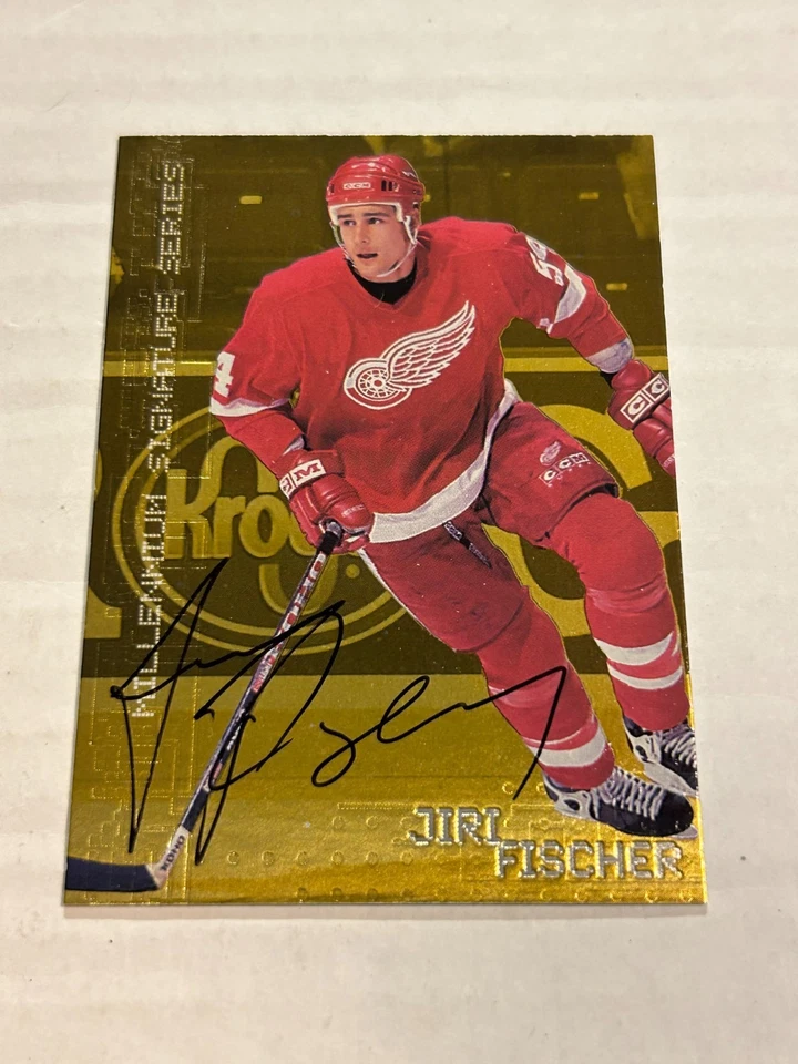 1998-99 EN EL JUEGO USADO JIRI FISCHER MILLENIUM FIRMA ORO EN TARJETA AUTOMÁTICO G1 Foto 1 de 2