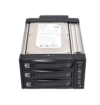 Set of 3 Seagate ST3750640SV P/N: 9DC148-501 F/W: 3.ACG 750GB With CAGE USED. - Image 1 of 4