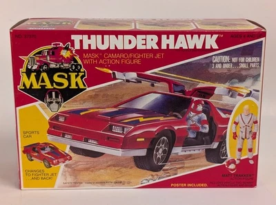 1986 Kenner Thunderhawk Mask M.A.S.K. Thunder Hawk Matt Trakker & UNUSED INSERTS - Image 1 of 4